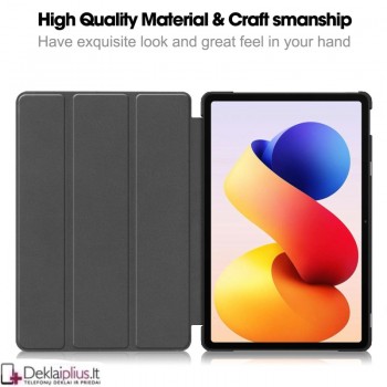 Dirbtinės odos atverčiamas dėklas - raudonas (Xiaomi Redmi Pad 2 Pro) Dirbtinės odos atverčiamas dėklas - raudonas (Xiaomi Redmi Pad 2 Pro)